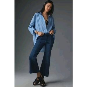 🆕️ Anthropologie Pilcro Seamed Cropped Straight Leg Jeans Size 27 Baddie